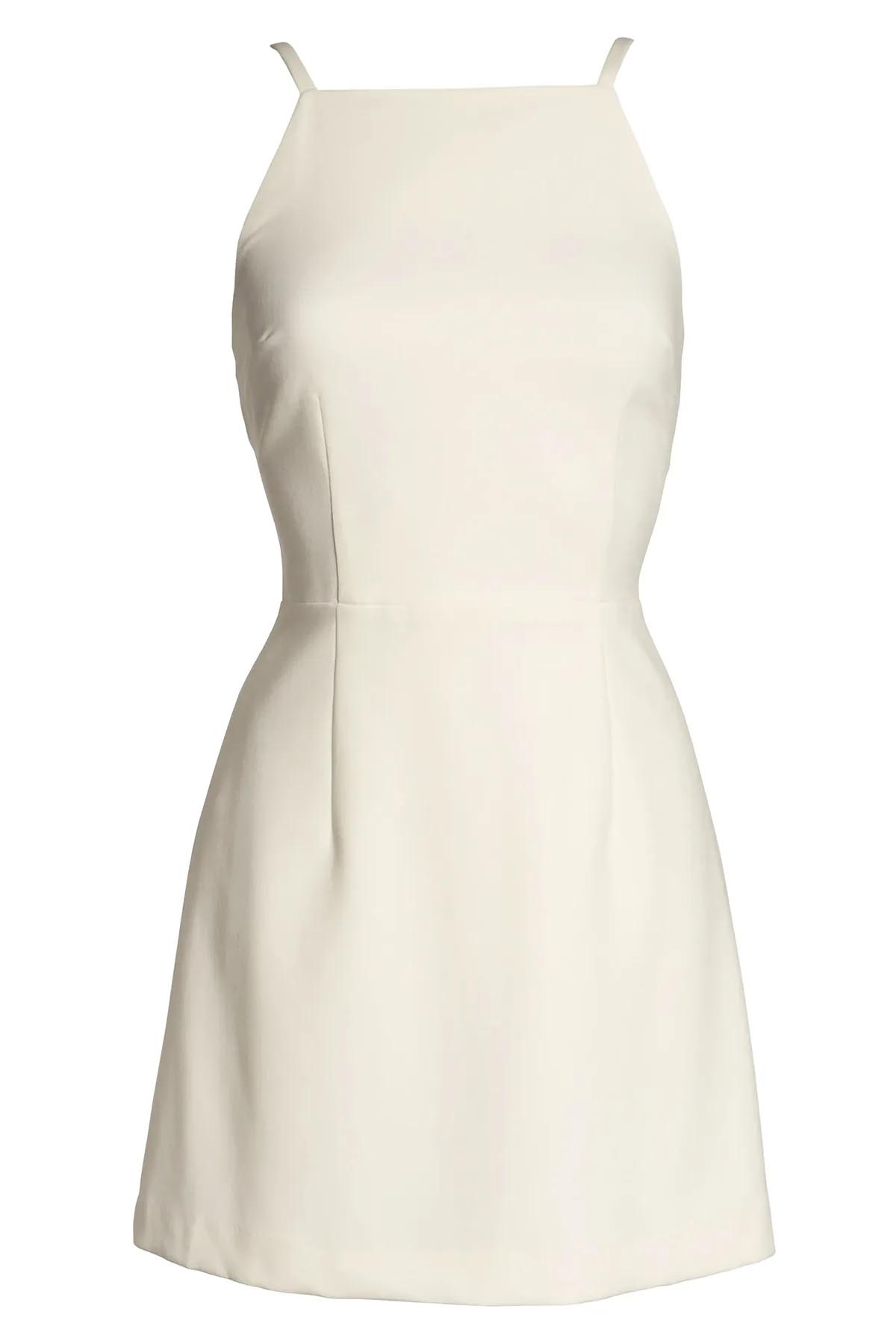 Beyaz Askılı Elbise