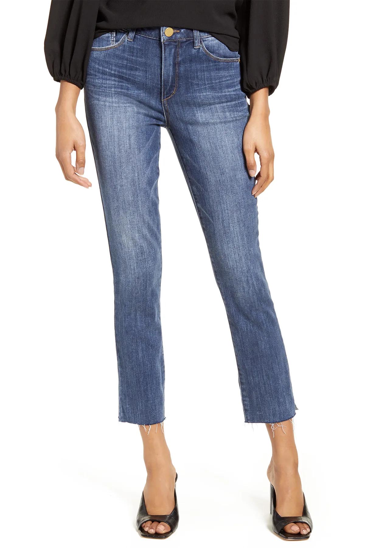 Kısa Paça Mavi Kot Pantolon