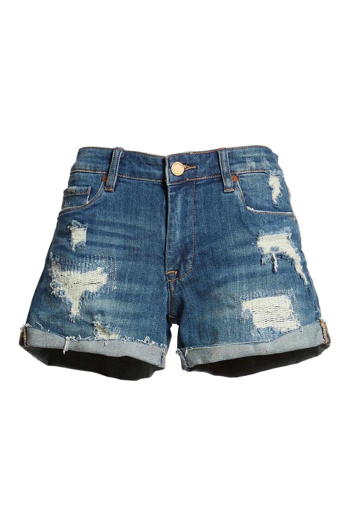 Taşlanmış Kısa Kot Şort