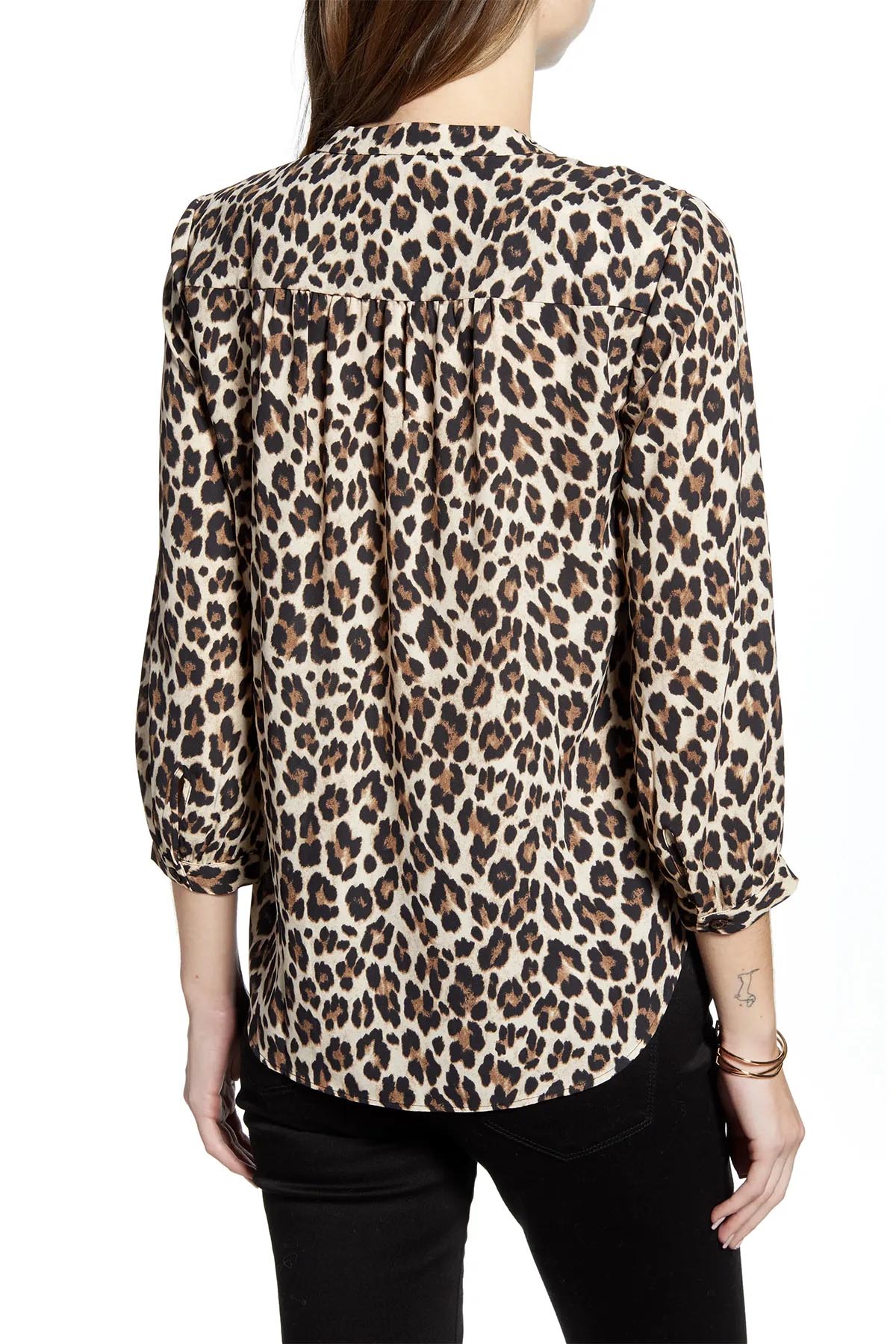 Leopar Desenli Uzun Kollu Bluz