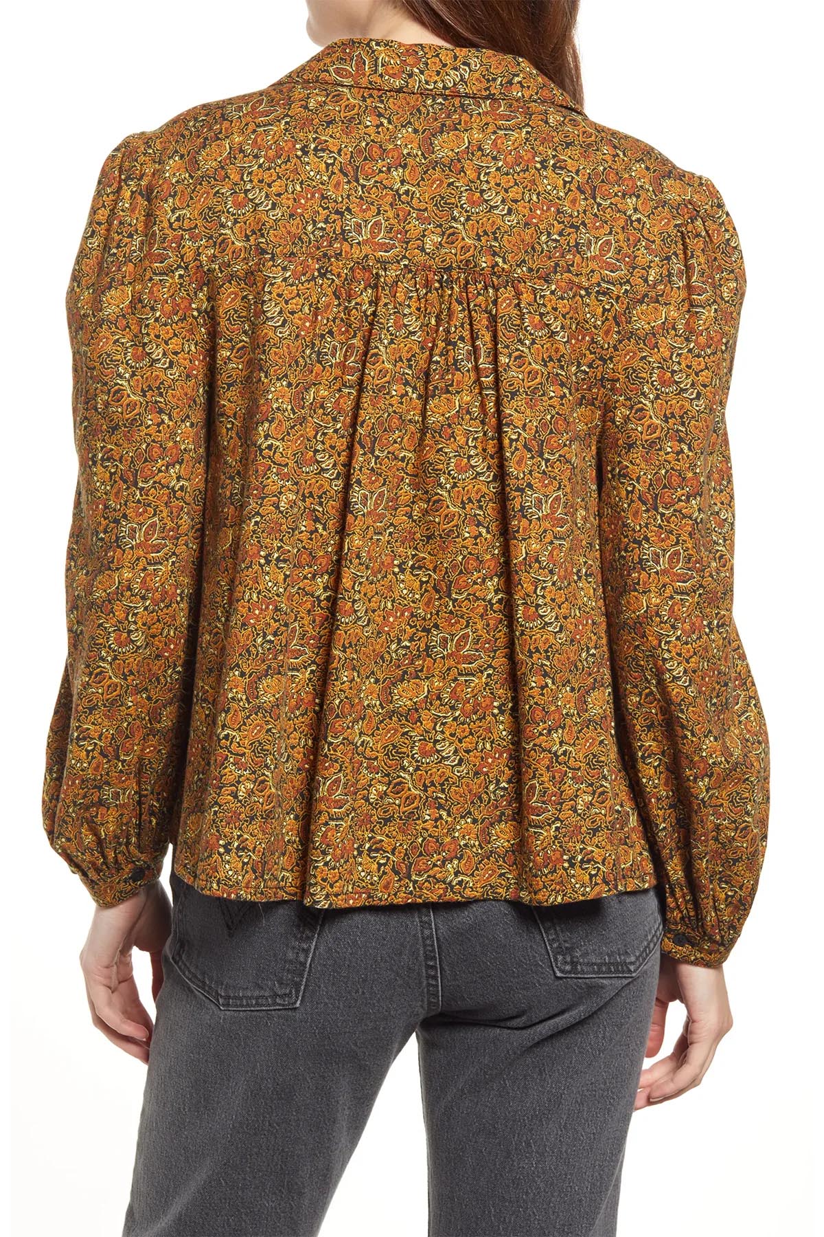 Otantik Desenli Bluz