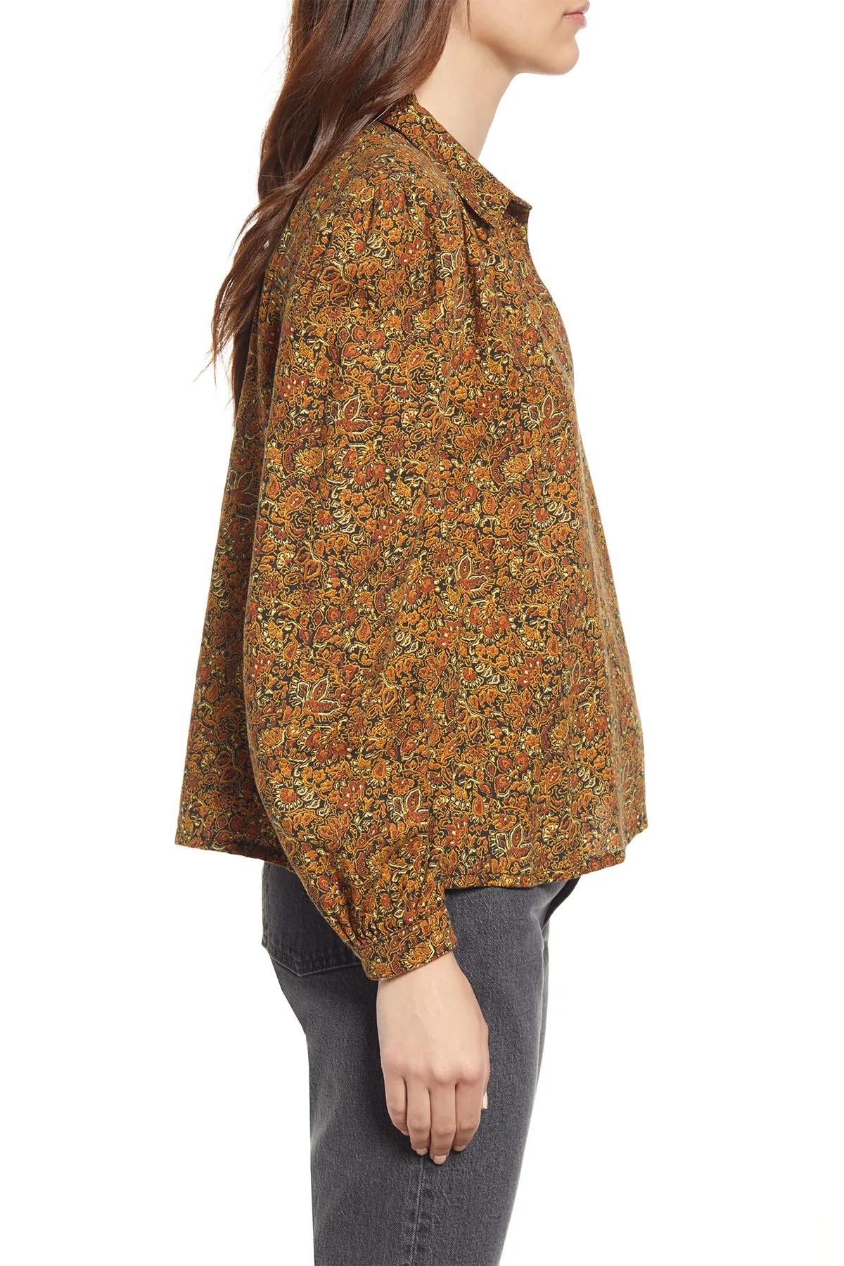 Otantik Desenli Bluz