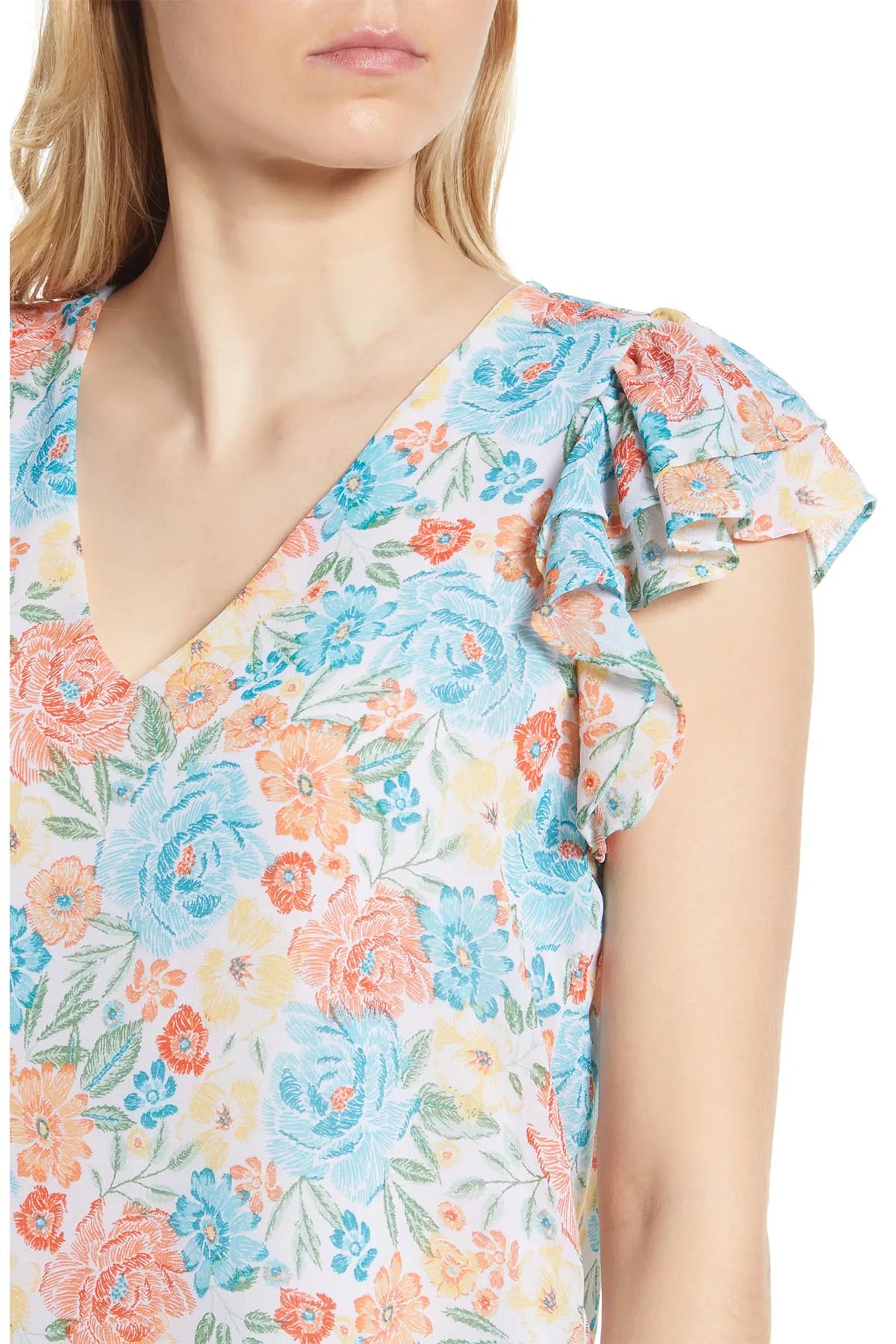 Renkli Çiçekli Bluz